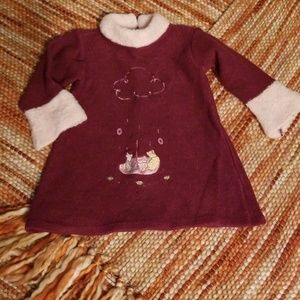 Clayeux French designer sweater dress 12 18 mth b